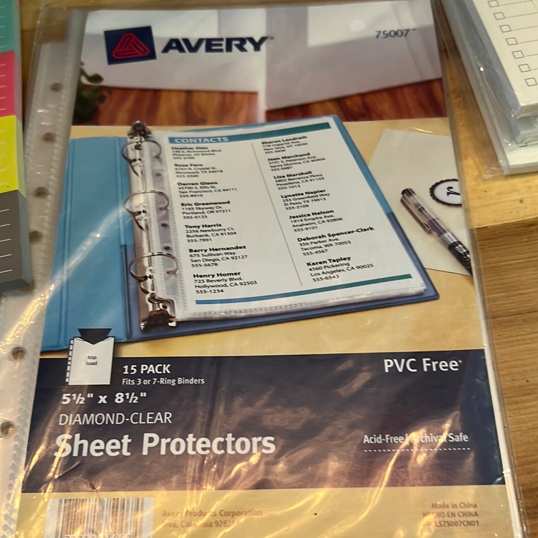 Avery Sheet Protectors