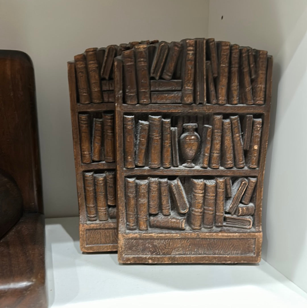 Wood Library Bookend Set The Blessed Fig Tree